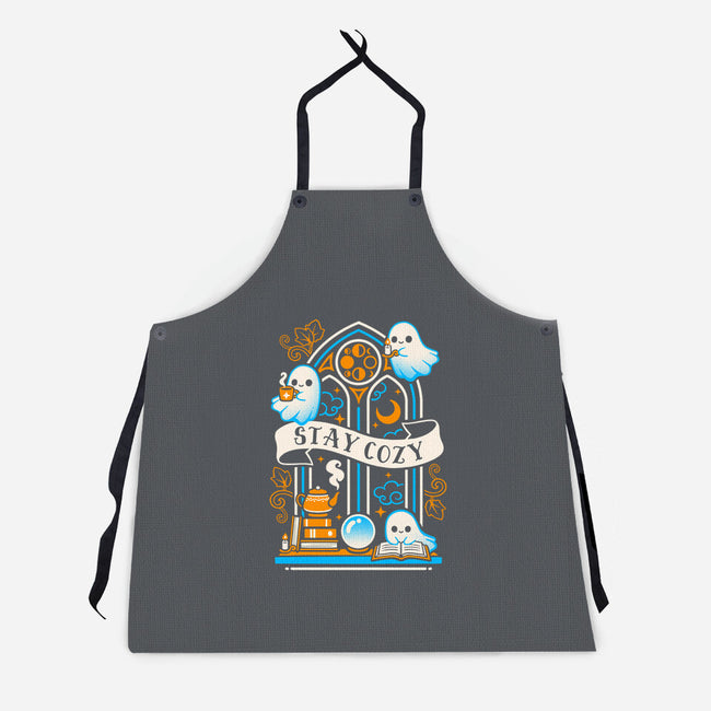 Stay Cozy And Spooky-Unisex-Kitchen-Apron-NemiMakeit