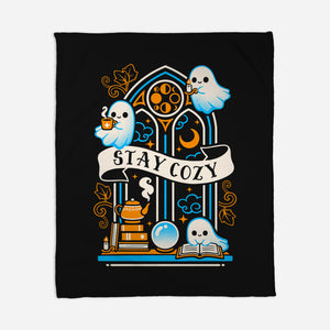 Stay Cozy And Spooky-None-Fleece-Blanket-NemiMakeit
