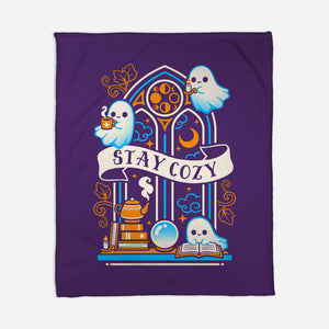 Stay Cozy And Spooky-None-Fleece-Blanket-NemiMakeit