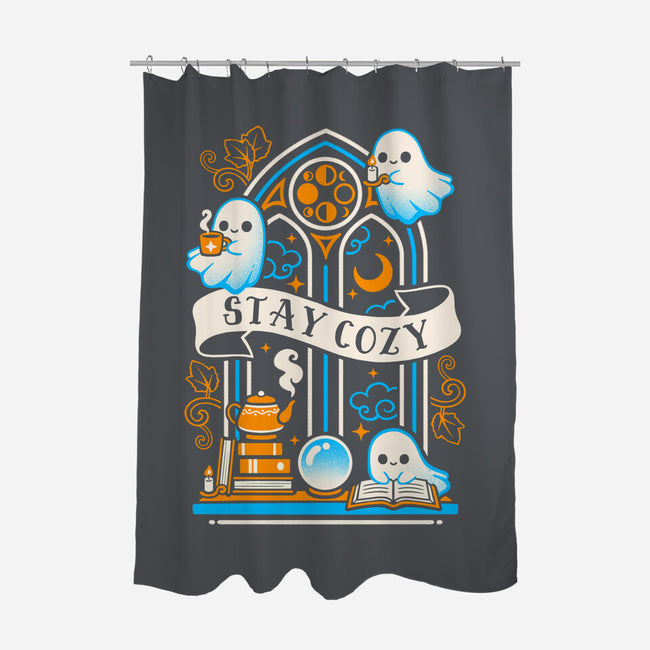 Stay Cozy And Spooky-None-Polyester-Shower Curtain-NemiMakeit