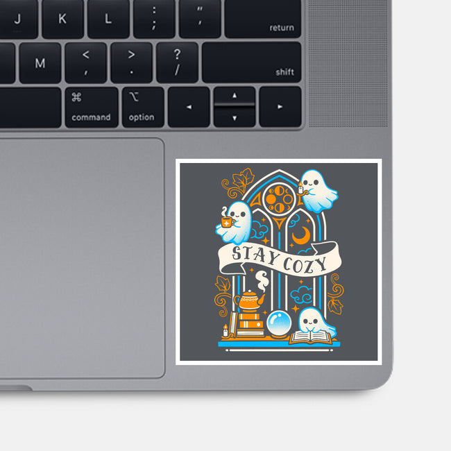 Stay Cozy And Spooky-None-Glossy-Sticker-NemiMakeit