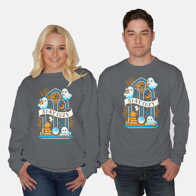 Stay Cozy And Spooky-Unisex-Crew Neck-Sweatshirt-NemiMakeit