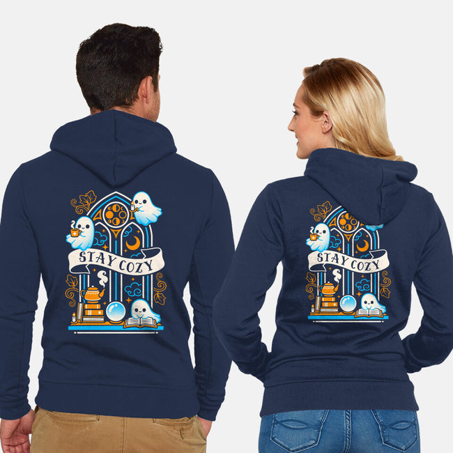 Stay Cozy And Spooky-Unisex-Zip-Up-Sweatshirt-NemiMakeit