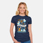 Stay Cozy And Spooky-Womens-Fitted-Tee-NemiMakeit