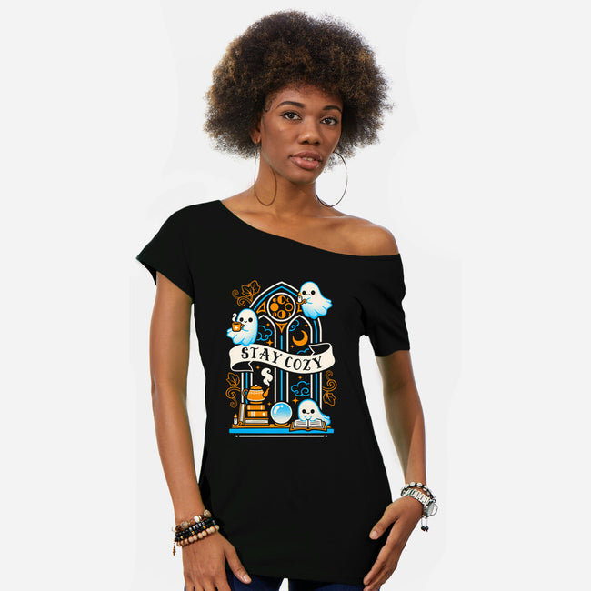 Stay Cozy And Spooky-Womens-Off Shoulder-Tee-NemiMakeit