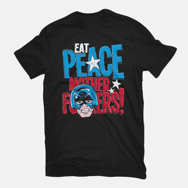 Eat Peace-Womens-Fitted-Tee-teesgeex
