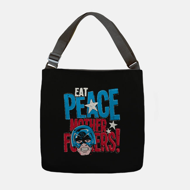 Eat Peace-None-Adjustable Tote-Bag-teesgeex