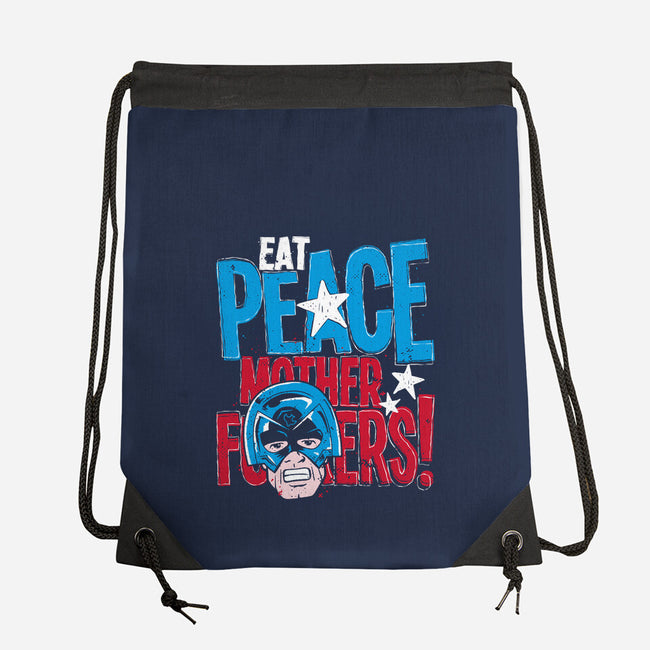 Eat Peace-None-Drawstring-Bag-teesgeex