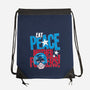 Eat Peace-None-Drawstring-Bag-teesgeex