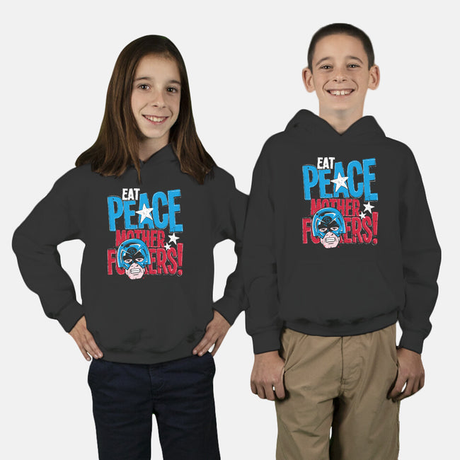 Eat Peace-Youth-Pullover-Sweatshirt-teesgeex