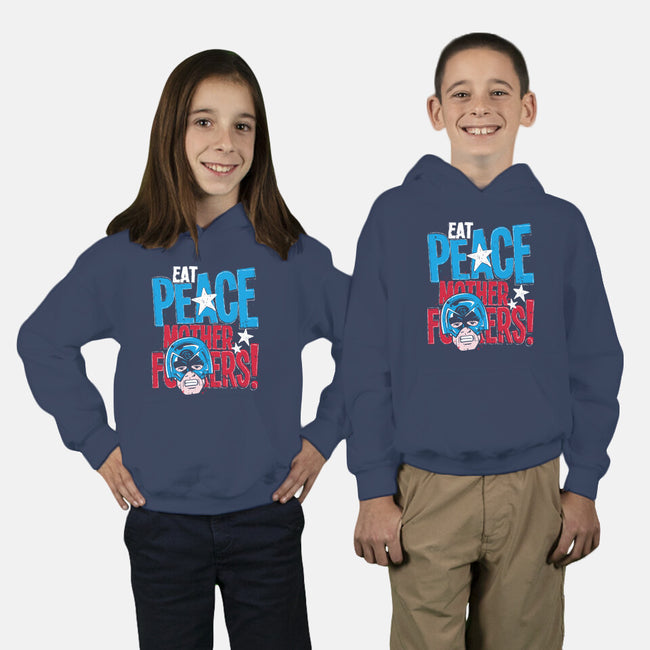 Eat Peace-Youth-Pullover-Sweatshirt-teesgeex