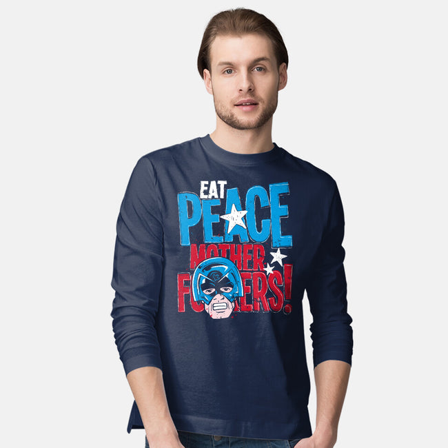 Eat Peace-Mens-Long Sleeved-Tee-teesgeex