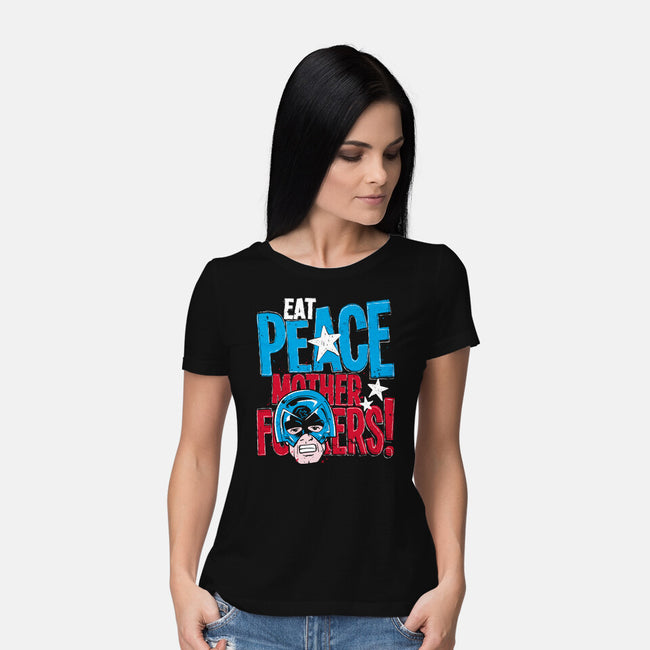 Eat Peace-Womens-Basic-Tee-teesgeex