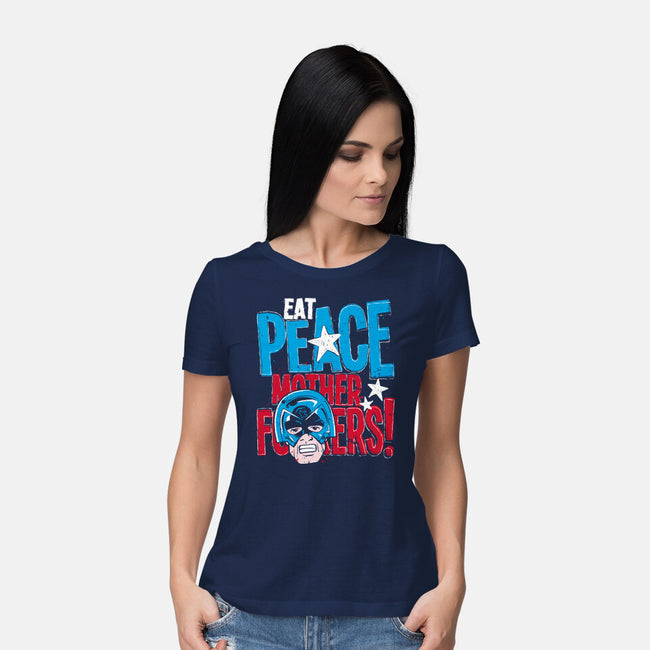 Eat Peace-Womens-Basic-Tee-teesgeex
