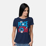 Eat Peace-Womens-Basic-Tee-teesgeex