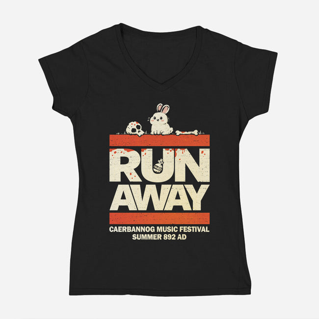 Caerbannog Music Festival-Womens-V-Neck-Tee-kg07