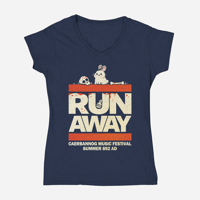 Caerbannog Music Festival-Womens-V-Neck-Tee-kg07