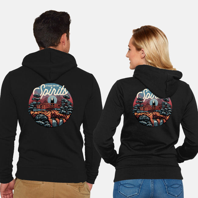 A Place For The Spirits-Unisex-Zip-Up-Sweatshirt-glitchygorilla