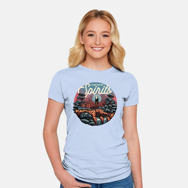 A Place For The Spirits-Womens-Fitted-Tee-glitchygorilla