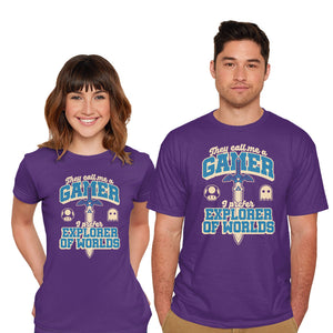 Gamer Sword Explorer-Mens-Basic-Tee-Studio Mootant