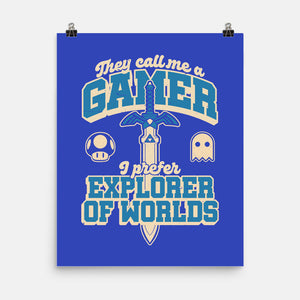 Gamer Sword Explorer-None-Matte-Poster-Studio Mootant