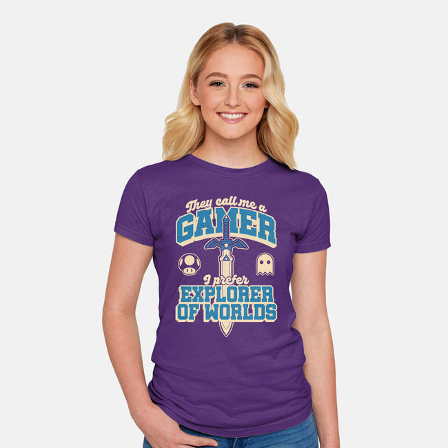 Gamer Sword Explorer-Womens-Fitted-Tee-Studio Mootant