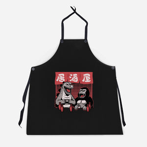 Giant Movie Monsters Bar-Unisex-Kitchen-Apron-Studio Mootant