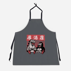 Giant Movie Monsters Bar-Unisex-Kitchen-Apron-Studio Mootant