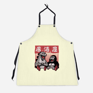 Giant Movie Monsters Bar-Unisex-Kitchen-Apron-Studio Mootant