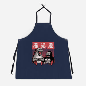Giant Movie Monsters Bar-Unisex-Kitchen-Apron-Studio Mootant