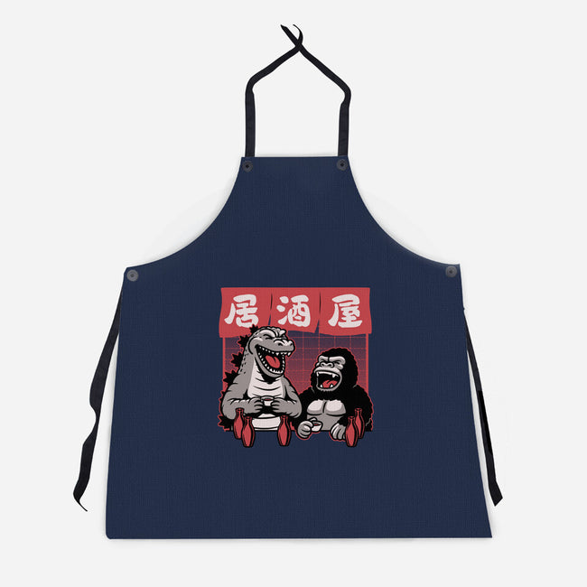 Giant Movie Monsters Bar-Unisex-Kitchen-Apron-Studio Mootant