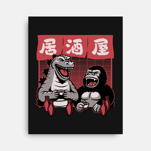 Giant Movie Monsters Bar-None-Stretched-Canvas-Studio Mootant