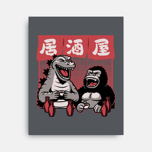 Giant Movie Monsters Bar-None-Stretched-Canvas-Studio Mootant