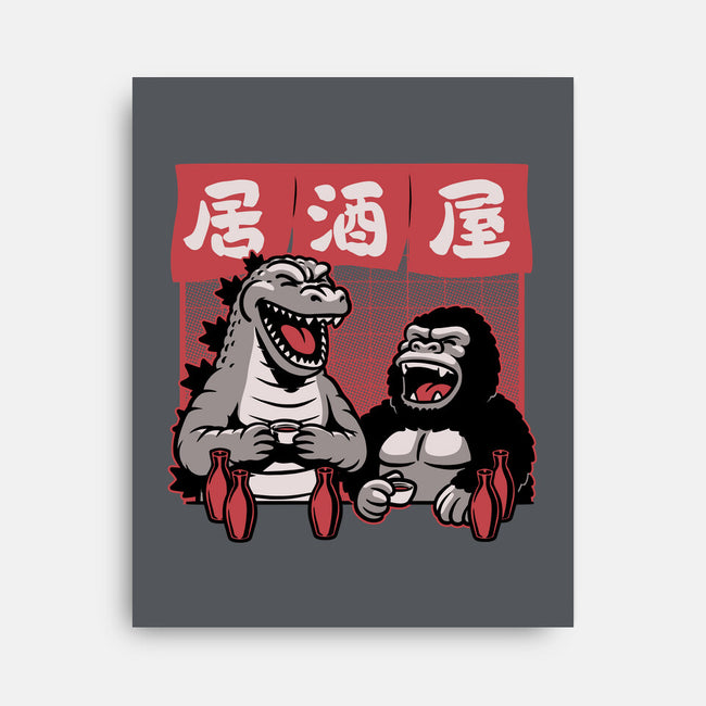 Giant Movie Monsters Bar-None-Stretched-Canvas-Studio Mootant