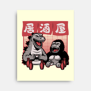 Giant Movie Monsters Bar-None-Stretched-Canvas-Studio Mootant