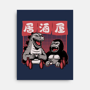 Giant Movie Monsters Bar-None-Stretched-Canvas-Studio Mootant