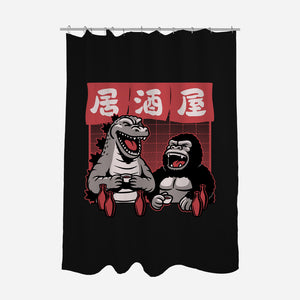 Giant Movie Monsters Bar-None-Polyester-Shower Curtain-Studio Mootant