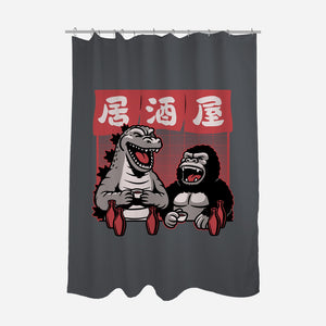 Giant Movie Monsters Bar-None-Polyester-Shower Curtain-Studio Mootant