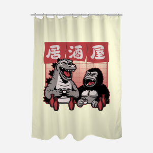 Giant Movie Monsters Bar-None-Polyester-Shower Curtain-Studio Mootant