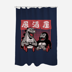 Giant Movie Monsters Bar-None-Polyester-Shower Curtain-Studio Mootant