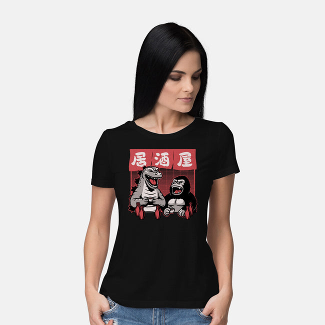 Giant Movie Monsters Bar-Womens-Basic-Tee-Studio Mootant