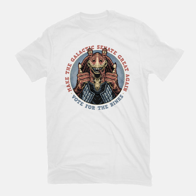 Vote For The Binks-Womens-Fitted-Tee-glitchygorilla