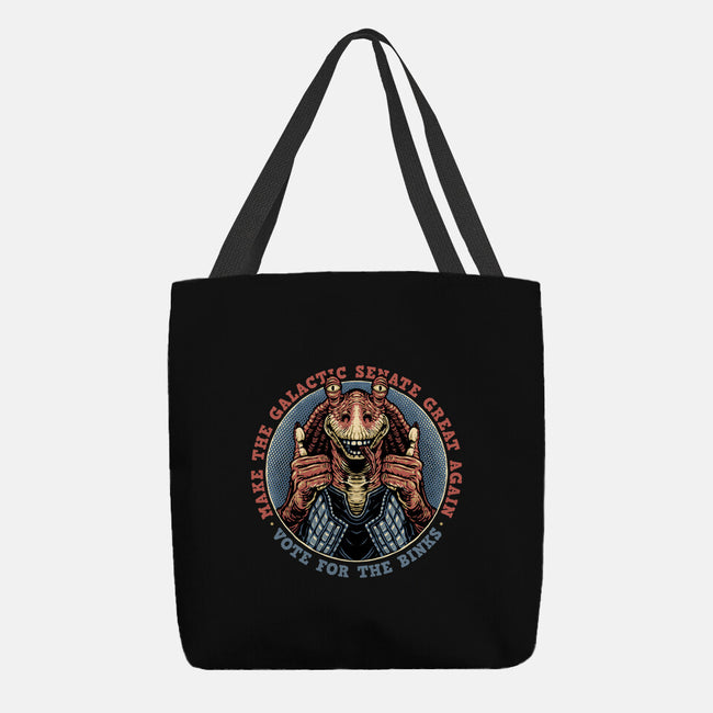 Vote For The Binks-None-Basic Tote-Bag-glitchygorilla