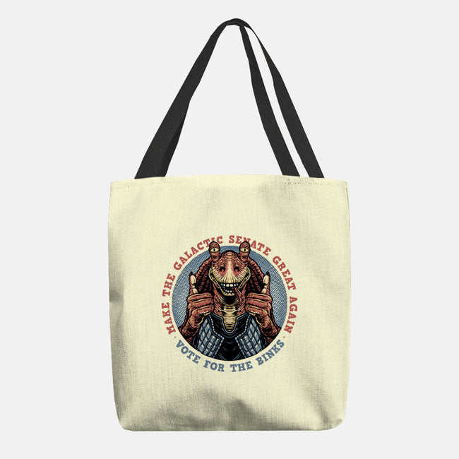 Vote For The Binks-None-Basic Tote-Bag-glitchygorilla