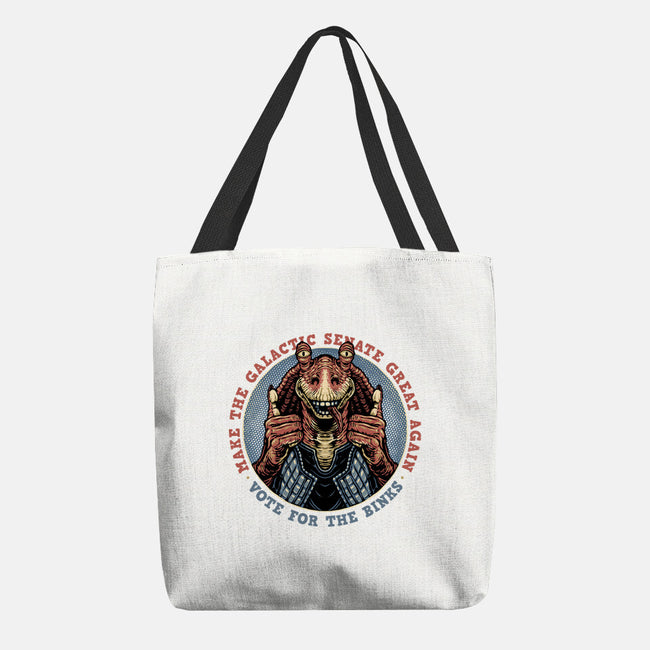Vote For The Binks-None-Basic Tote-Bag-glitchygorilla