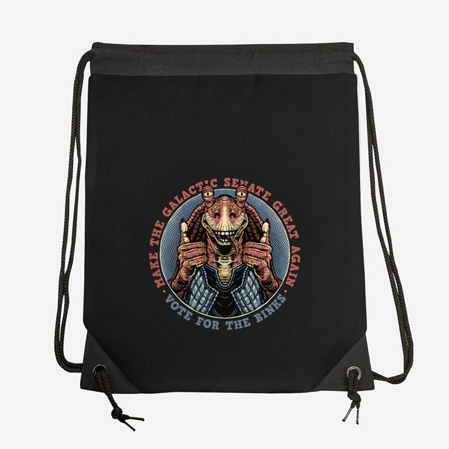 Vote For The Binks-None-Drawstring-Bag-glitchygorilla