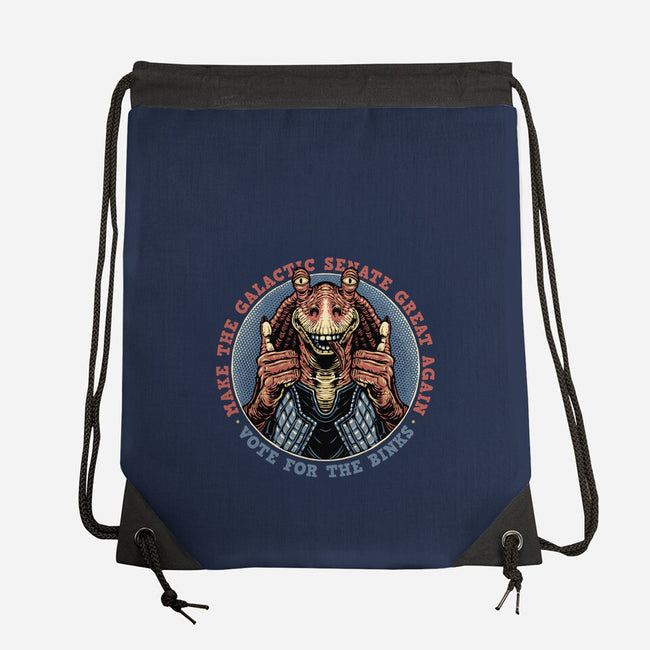 Vote For The Binks-None-Drawstring-Bag-glitchygorilla