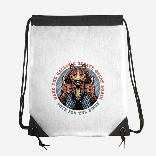 Vote For The Binks-None-Drawstring-Bag-glitchygorilla