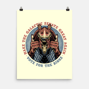 Vote For The Binks-None-Matte-Poster-glitchygorilla