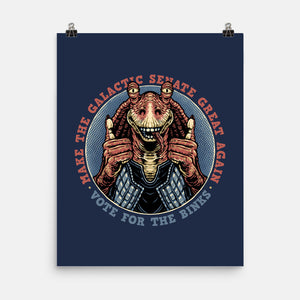 Vote For The Binks-None-Matte-Poster-glitchygorilla